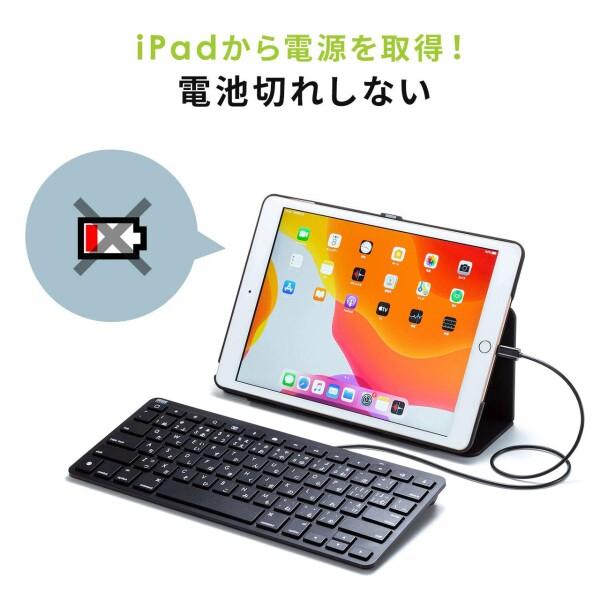 サンワサプライ iPad用キーボード 有線Lightning接続 ブラック SKB-IP3BK｜trafstore｜06