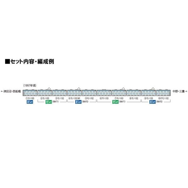 TOMIX Nゲージ JR 103 1200系 増結セット 98471 鉄道模型 電車 銀｜trafstore｜03