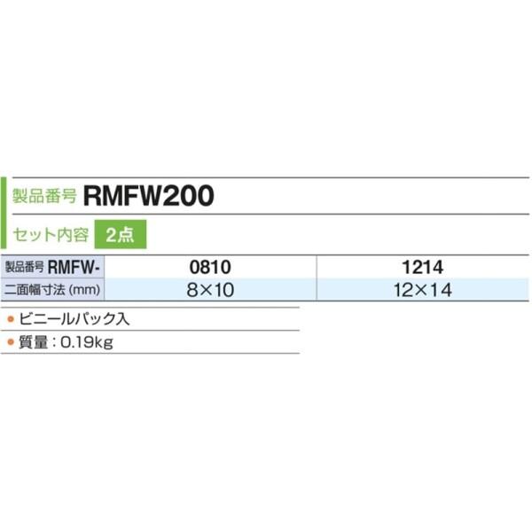 トネ(TONE) 両首振ラチェットめがねレンチセット RMFW200 内容2点｜trafstore｜05