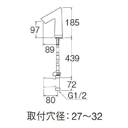 三栄　水栓金具洗面用自動水栓EY506-13