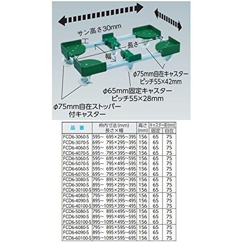 トラスコ　伸縮式コンテナ台車　内寸400-500X600-700　S付　(1台)　品番:FCD6-4060-S