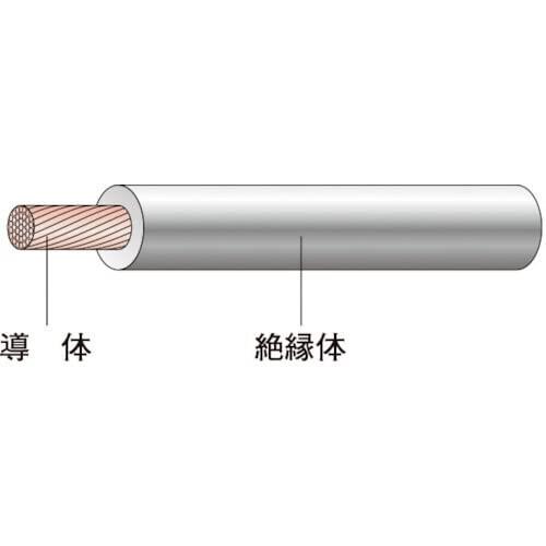 フジクラダイヤケーブル　ビニル絶縁電線　IV　5.5　SQ　白　50M　巻き