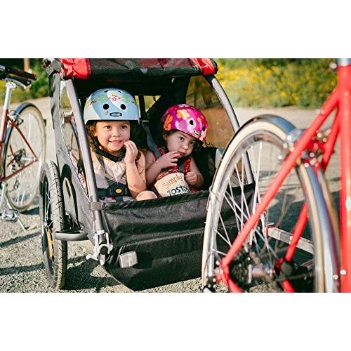 限定素材を使用 バーレー(Burley) 自転車用ベビーカー ハニービー(HONEY BEE) レッド 2人乗り 【U1380470344】(50146円)