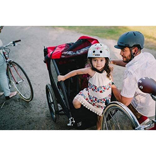 限定素材を使用 バーレー(Burley) 自転車用ベビーカー ハニービー(HONEY BEE) レッド 2人乗り 【U1380470344】(50146円)