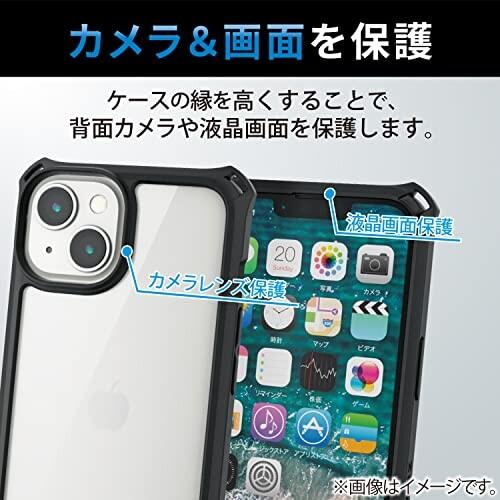 エレコム iPhone 14 / 13 ケース カバー 耐衝撃 衝撃吸収 ZEROSHOCK  ストラップホール付き フレーム(ブ｜trafstore｜03