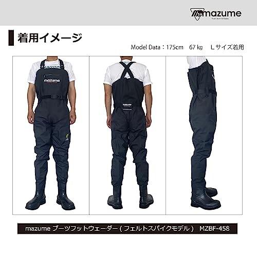 マズメ(Mazume) ブーツフットウェーダー(フェルトスパイク) ブラック M MZBF-458-01 マズメ Mazume ブーツフットウェーダー フェルトスパイク ブラック MZBF