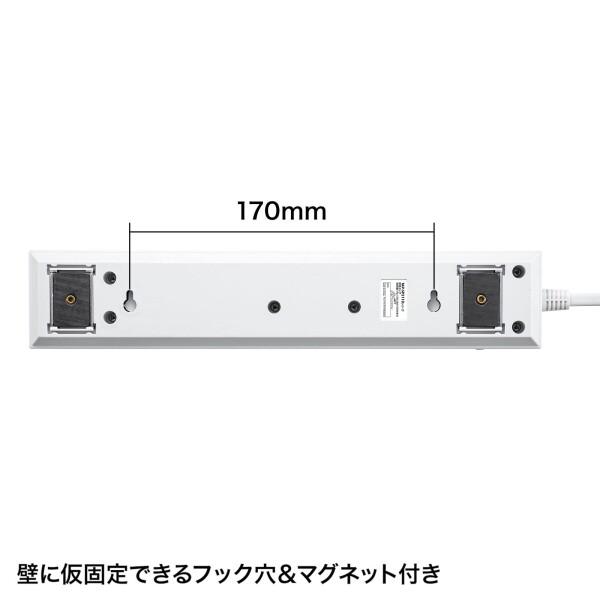 サンワサプライ 電源タップ 10個口・2P (1m) たくさん挿せるレイアウト 雷ガード 個別スイッチ(2個｜trafstore｜08