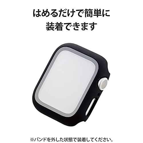 エレコム Apple Watch 40mm フルカバーケース ガラス ブラック AW-40CSPCGBK｜trafstore｜07