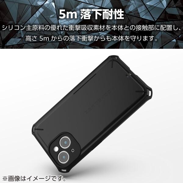 エレコム iPhone15 ケース ZEROSHOCK カメラ保護 極限保護 超衝撃吸収 5m落下耐性 四つ角ダンパー トリ｜trafstore｜04