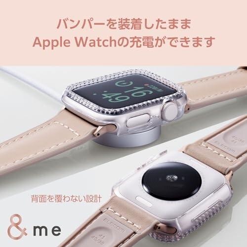 エレコム Apple Watch SE2 SE Series 6 5 4 40mm バンパー ハード &me ストーン付き クリア AW-23EBPPJCR｜trafstore｜06