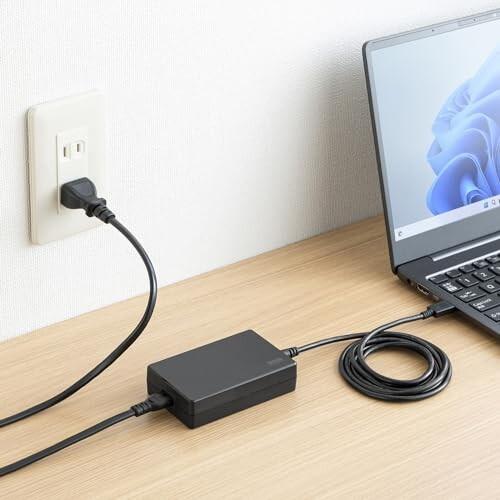 サンワサプライ USB PD対応AC充電器（PD100W・Type-Cケーブル一体型） ACA-PD94BK｜trafstore｜06