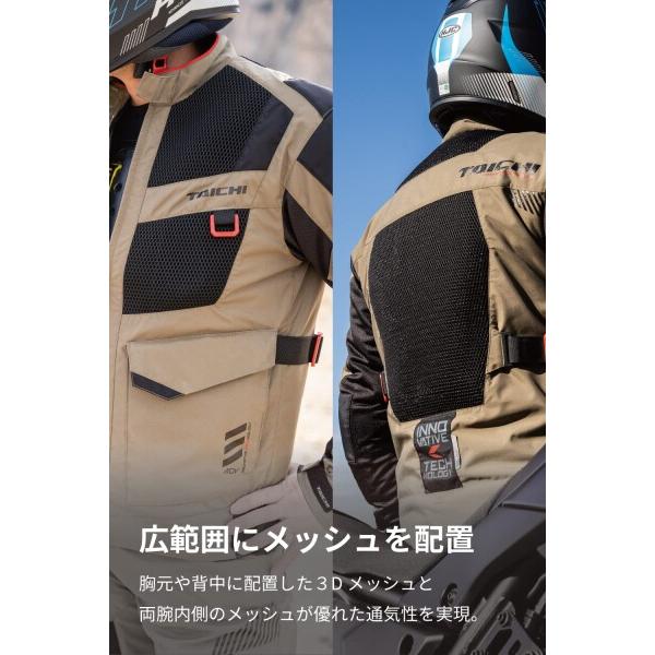 RSタイチ(RS TAICHI) バイクウェア ライディングジャケット 春夏 通気性 メッシュ CEプロテクター内｜trafstore｜03