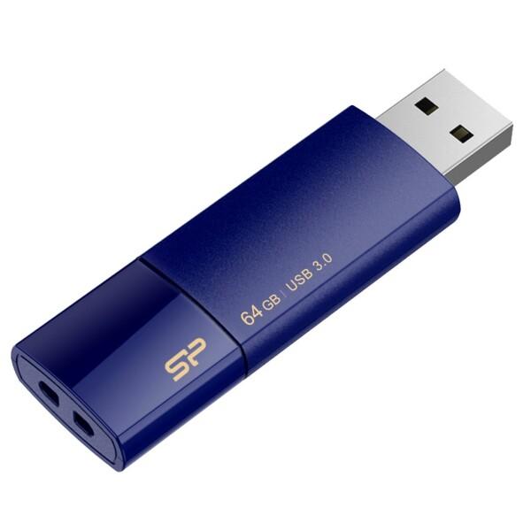 SP Silicon Power シリコンパワー USBメモリ 64GB USB3.0 スライド式 Blaze B05 ネイビーブルー SP064GBU｜trafstore｜06