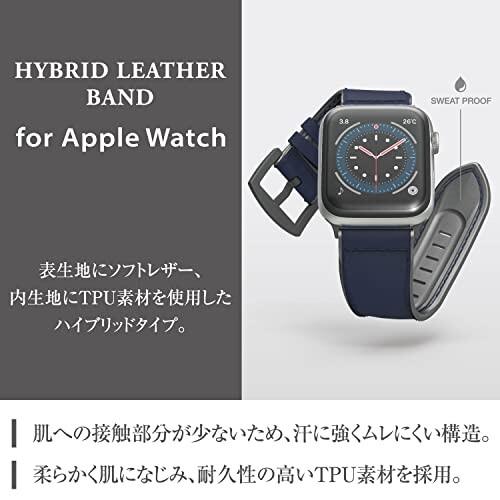 エレコム Apple Watch (アップルウォッチ) バンド 49mm 45mm 44mm 42mm レザー 革 TPU (装着感の高さと蒸れ｜trafstore｜02