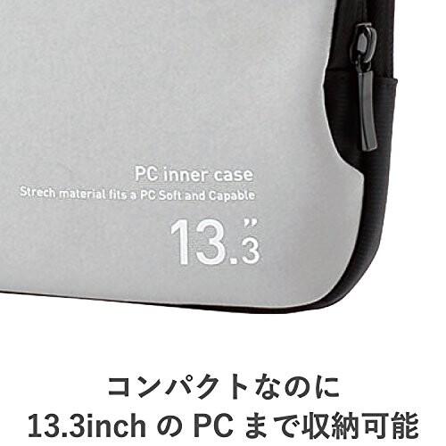 エレコム パソコンケース PCケース 13.3インチ ( macbook pro 13 ) ケース 小物収納ポケット付 ブラック｜trafstore｜04