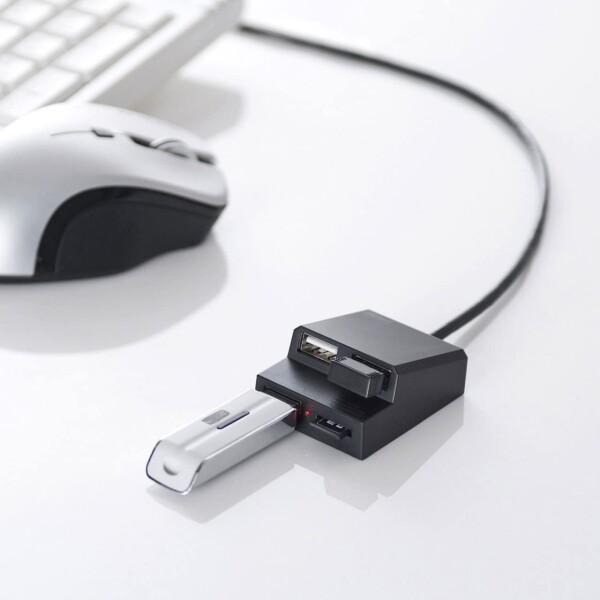 サンワサプライ USB3.2Gen1+USB2.0コンボハブ カードリーダー付き USB-3HC315BKN｜trafstore｜02