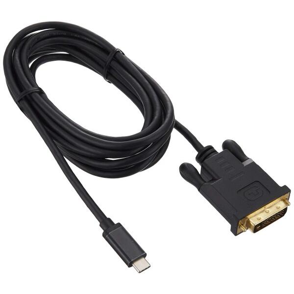 サンワサプライ Type-C-DVI変換ケーブル(USB Type-C オス-DVIオス) 3m ブラック KC-ALCDVA30｜trafstore｜02