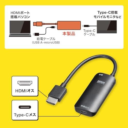 サンワサプライ HDMI-Type-C（DP Altモード）変換アダプタ（4K/60Hz） AD-HD26TC｜trafstore｜03