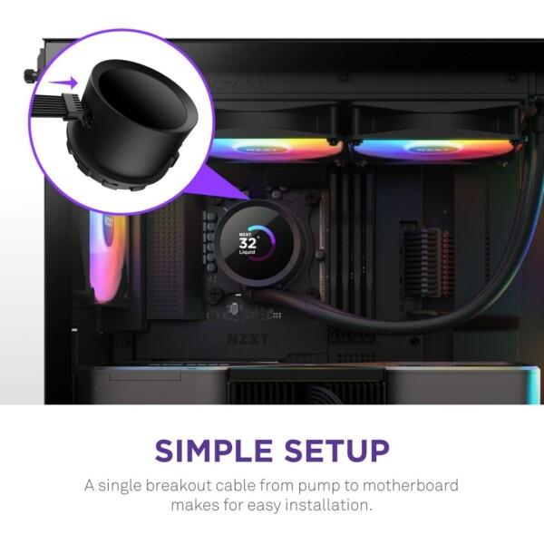 NZXT KRAKEN RGB 280 Black 簡易水冷CPUクーラー RL-KR280-B1 FN1873｜trafstore｜06