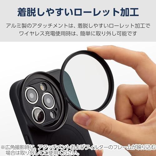 エレコム iPhone 15 Pro ケース カメラフィルター対応 MAGKEEP 磁力吸着 ポケット付き ストラッ｜trafstore｜04