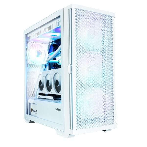 ZALMAN Z10 DUO WHITE 120mm ARGBファン4基・GPU縦置きユニット・RGBコントローラー搭載 ミドルタワ｜trafstore｜02