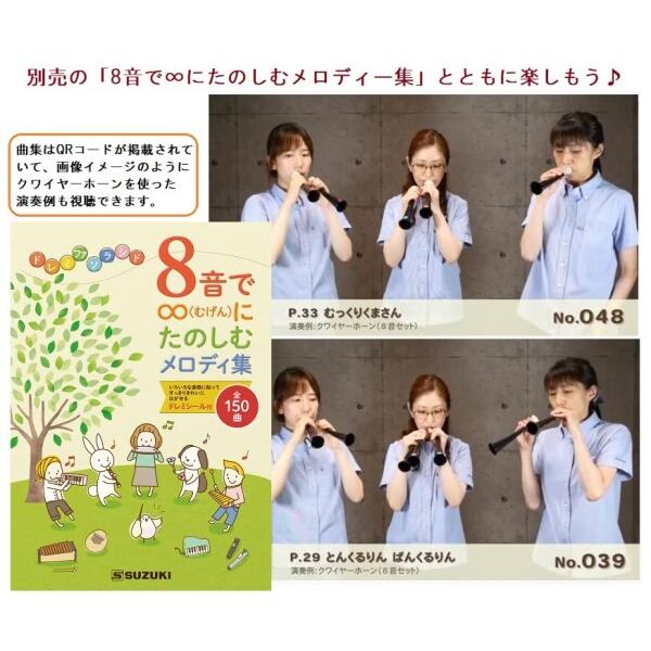 スズキ クワイヤーホーン 1オクターブ8音セット CH-8Wv2 吹いても吸っても音が出るホーン 【エルアールバックス】 吹