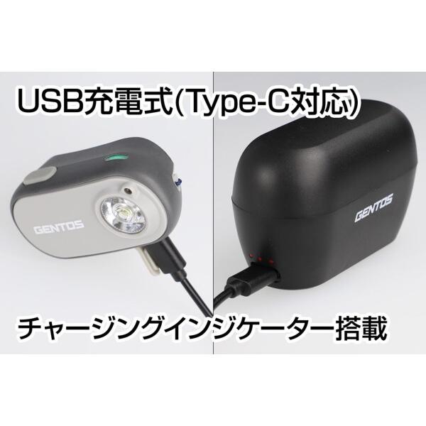 GENTOS(ジェントス) LED ヘッドライト USB充電式 専用充電池使用