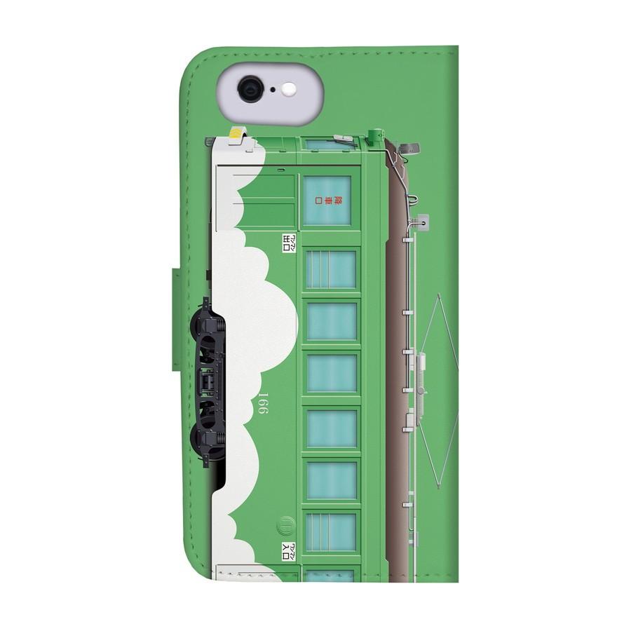 阪堺モ161形 モ166（緑雲塗装）鉄道スマホケース No.33　手帳タイプ 最新iPhone〜旧型iPhoneに対応 iPhone14 iPhone13 iPhone12 iPhone11 iPhoneSE 父の日 |  | 03