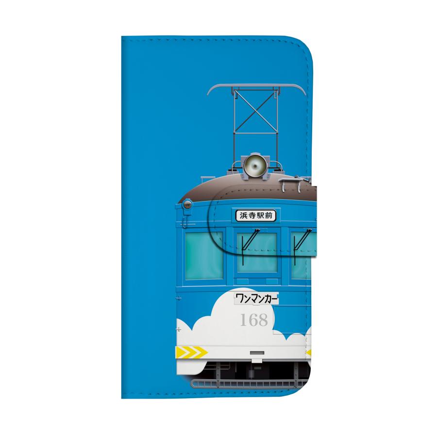 阪堺モ161形 モ168（青雲塗装）鉄道スマホケース No.34　手帳タイプ 最新iPhone〜旧型iPhoneに対応 iPhone14 iPhone13 iPhone12 iPhone11 iPhoneSE 父の日 |  | 02