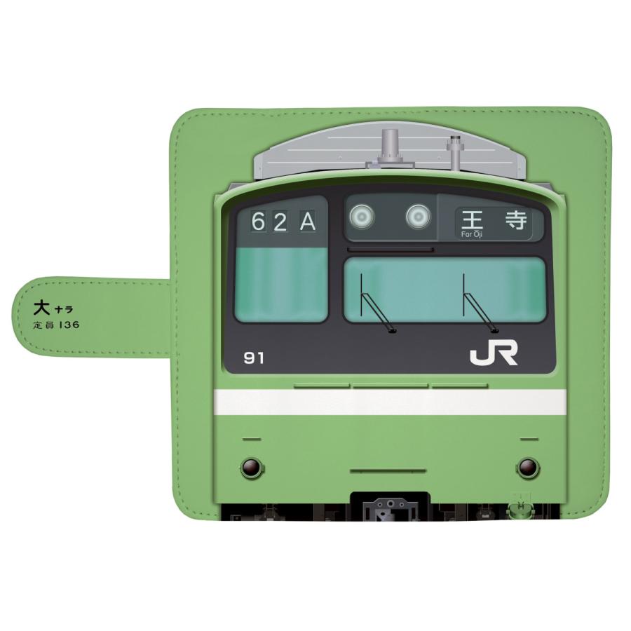 スマホケース 手帳タイプ iPhone12 iPhone11 XR Android　鉄道スマホケース No.91　201系 体質改善車（大和路線）　JR西日本商品化許諾済 |  | 01