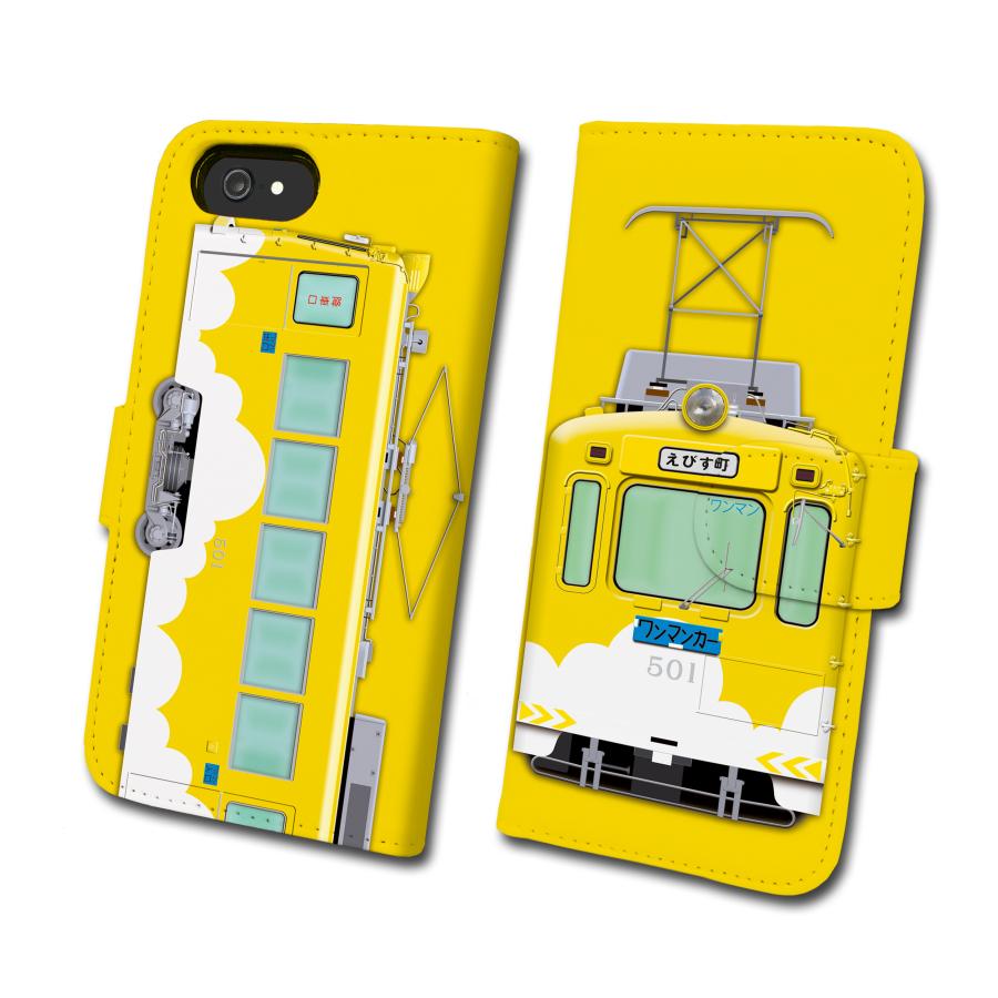 Apple - かすかだり 阪堺モ501形 黄雲塗装 鉄道スマホケース No.103 手帳タイプ 最新