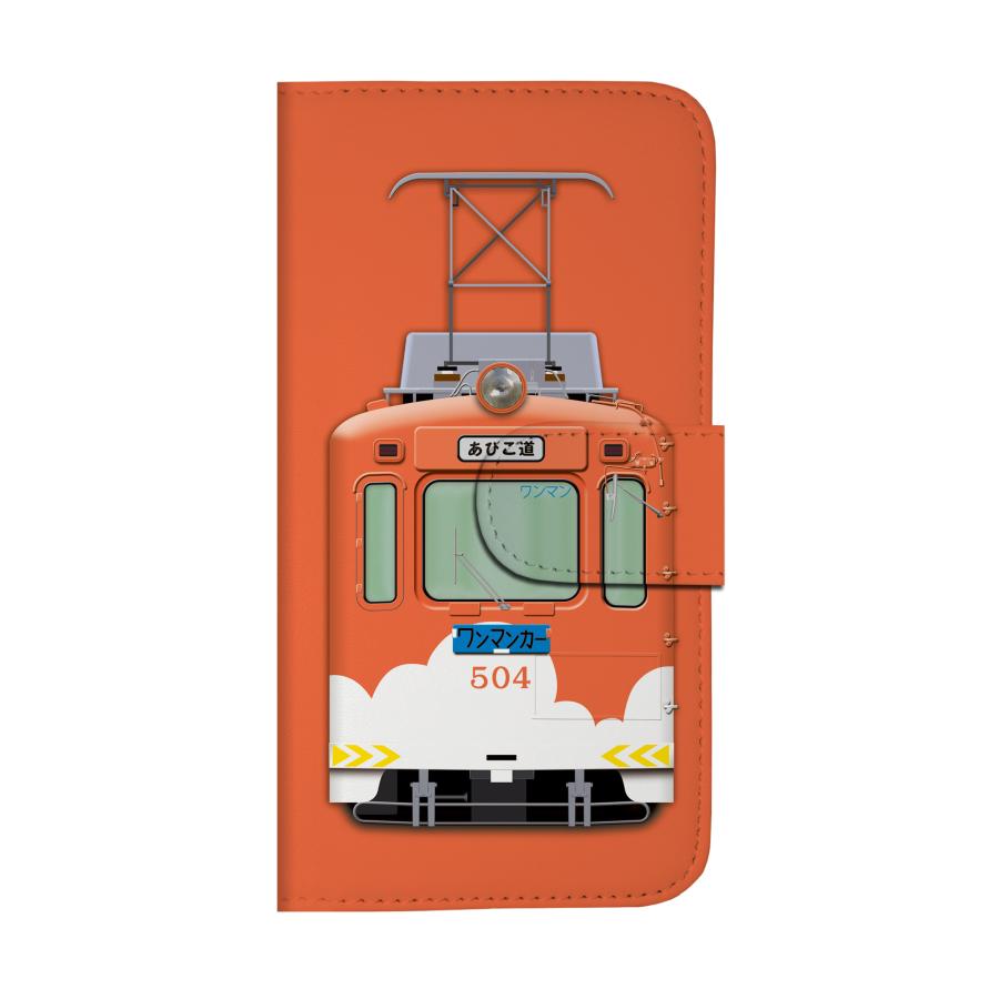 鉄道スマホケース No.104「阪堺モ501形 橙雲塗装」 手帳タイプ iPhone Android 多機種対応　阪堺電気軌道株式会社 商品化許諾済 |  | 02