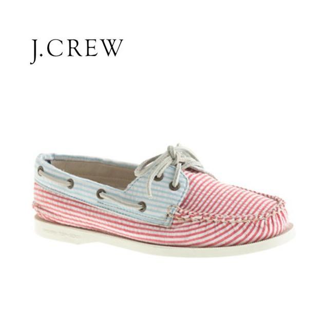 J.CREW×SPERRY TOP-SIDER シアサッカーデッキシューズ ジェイクルー スペリートップサイダー｜tramsusa