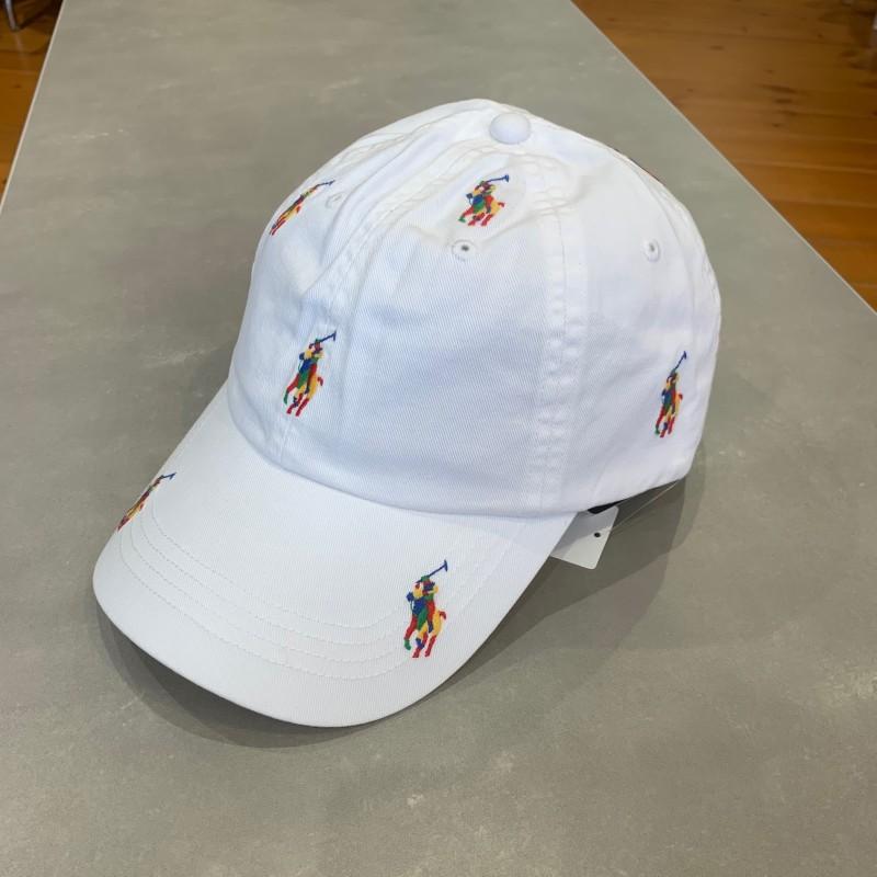 Polo Ralph Lauren カラフルロゴ総柄キャップ ポロラルフローレン 帽子