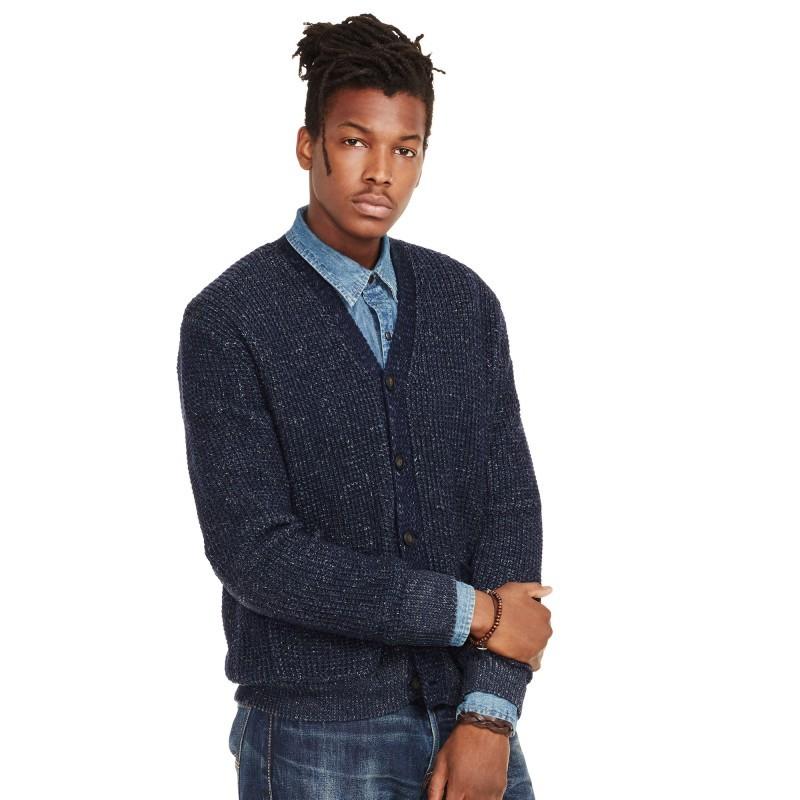 POLO RALPH LAUREN DENIM&SUPPLY コットンVネックカーディガン デニム