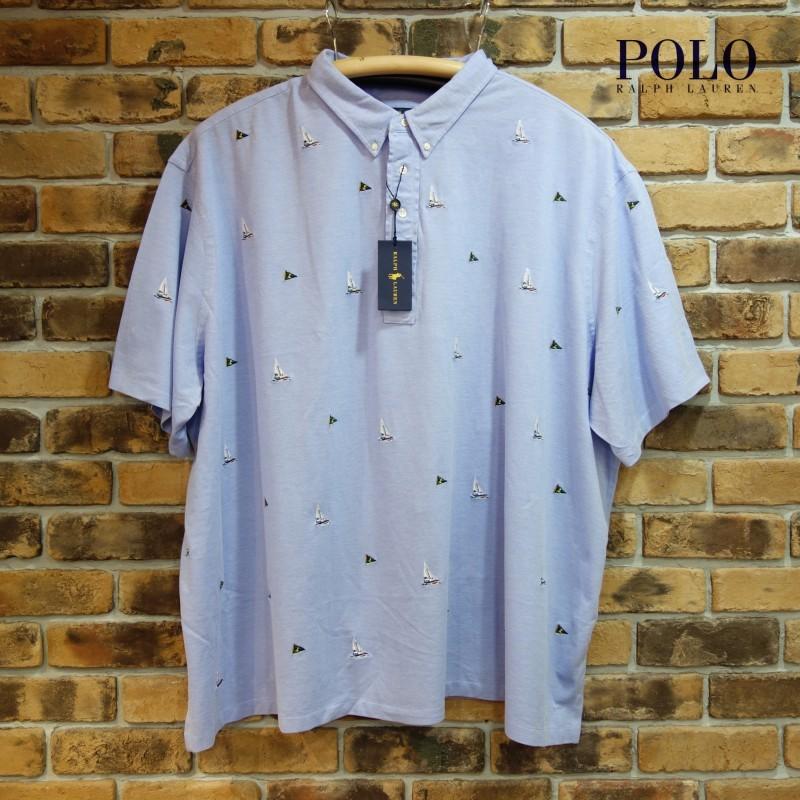 Polo Ralph Lauren マリン刺繍半袖ポロシャツ ポロラルフローレン 4L