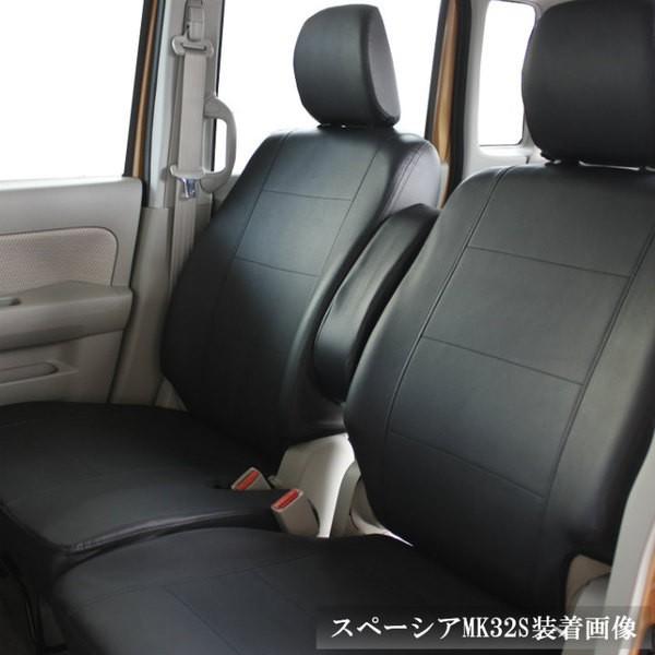 軽自動車 NBOX シートカバー フェイクレザー ブラック 防水 型式JF1