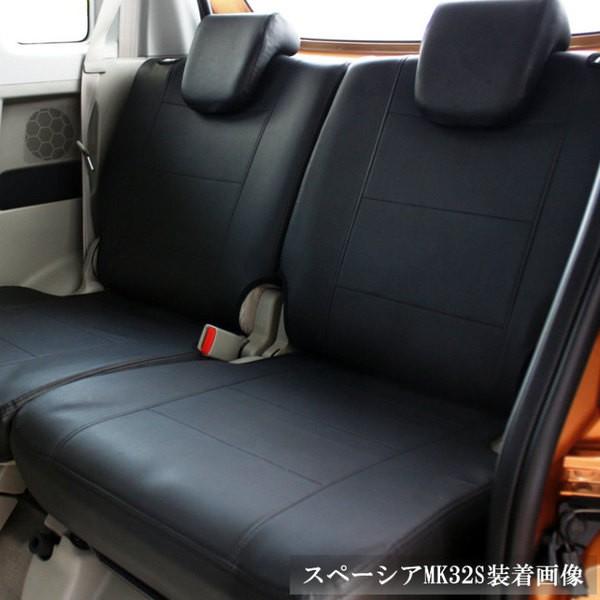 錦産業 軽自動車 NBOX シートカバー フェイクレザー ブラック 防水
