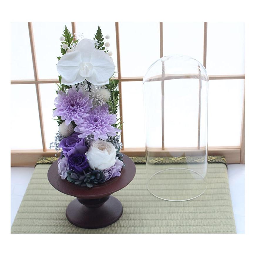 【送料無料】仏花 プリザーブドフラワー ドームアレンジ お供え お花 お悔やみ お盆 新盆 |  | 06