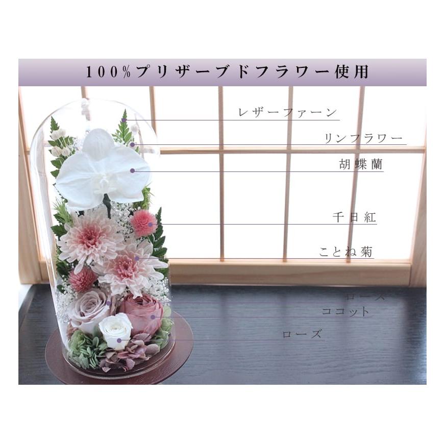 【送料無料】仏花 プリザーブドフラワー ドームアレンジ お供え お花 お悔やみ お盆 新盆 |  | 11