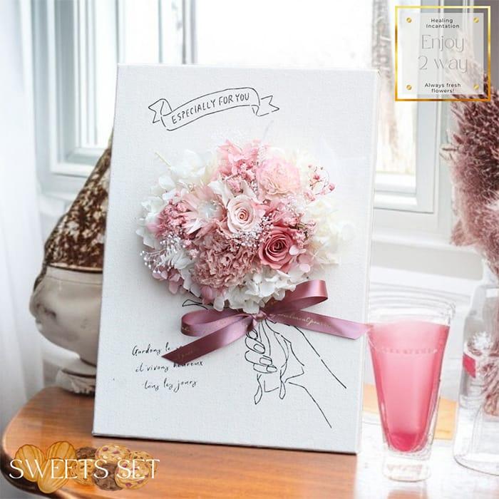 Sweetsセット】プリザーブドフラワープリザーブドフラワー キャンバス