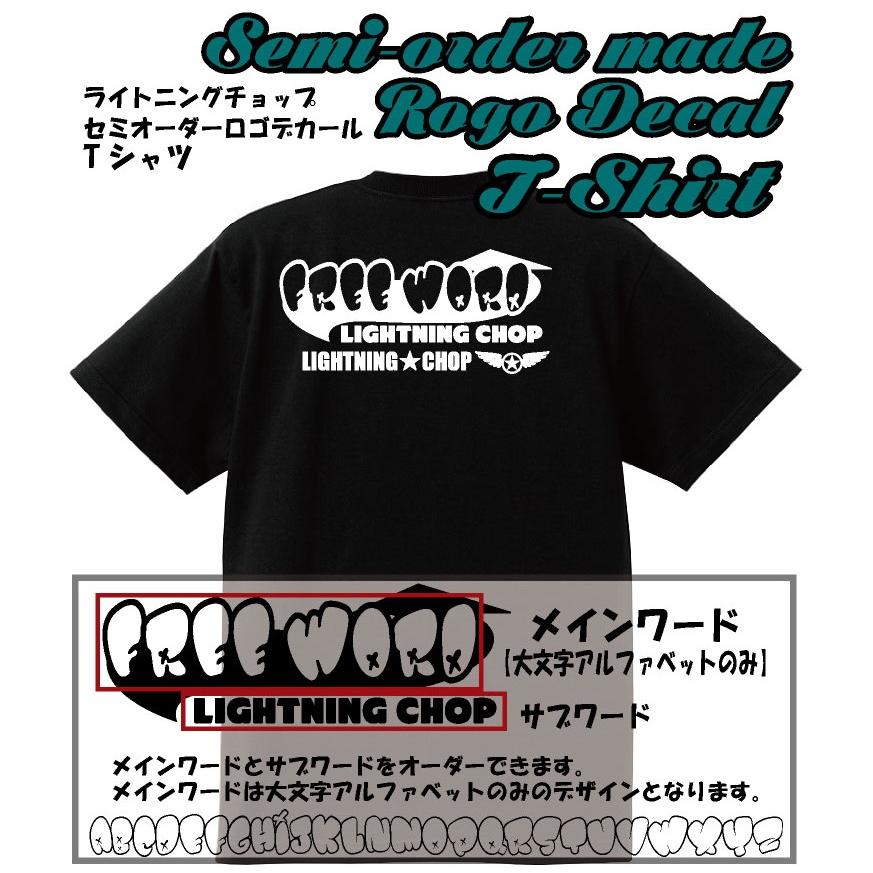 軽いオーダー/要望伝える用ページ セミオーダーロゴデカールTシャツ【タイプI】 : ライトニングチョップ