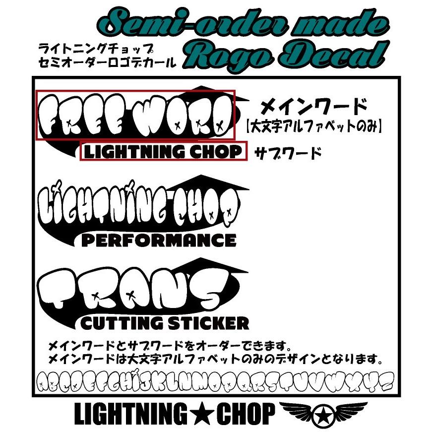 セミオーダーロゴデカールTシャツ【タイプI】 : ライトニングチョップ