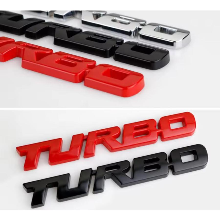 ターボ TURBO エンブレム 金属製 : ライトニングチョップbyTRANS