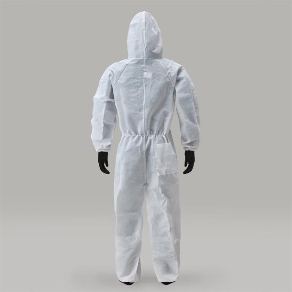 アゼアス 衛生管理 防護服 AZ WORK1000 白 (10着入) 保護服 使い捨て