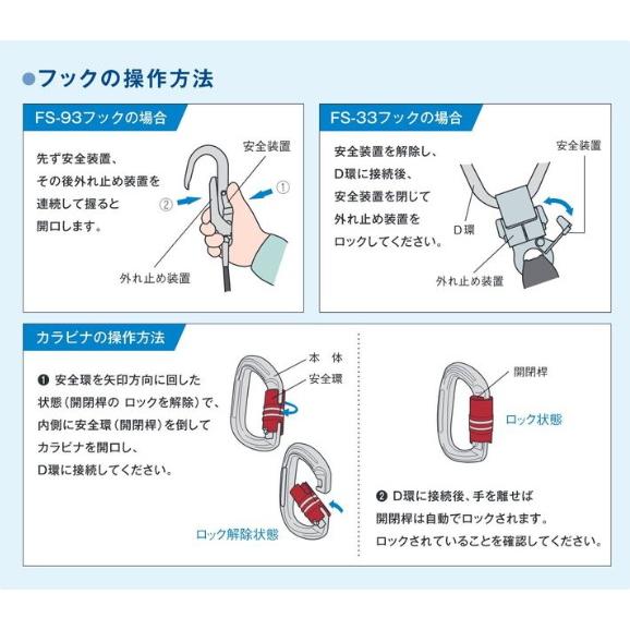 藤井電工 ランヤード THL-CR93SV-21KS-BK-R23 フルハーネス用 安全帯
