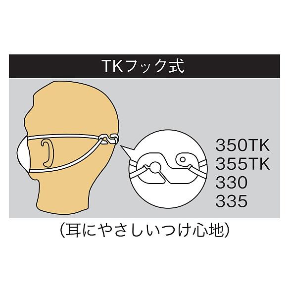 興研 女性向け防じんマスク ハイラック335型-DS2 フック式 (10枚入) 小
