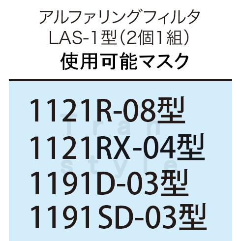 興研 防塵マスク用アルファリングフィルタ LAS-1 (1121R 1191D用) (2個