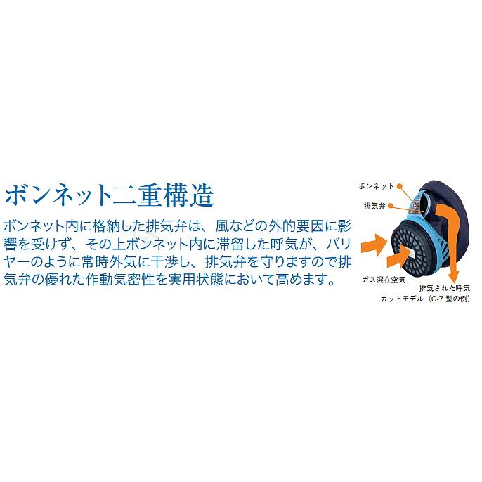 興研 防毒マスク G-7-06型 ガスマスク 作業｜trans-style｜05