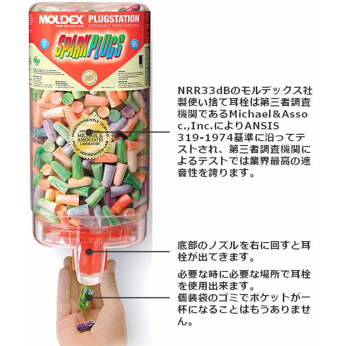 Moldex（モルデックス） 耳栓 プラグステーション6644 250組×6個 正規